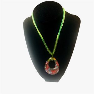 Vtg 70s Psychedelic Necklace
